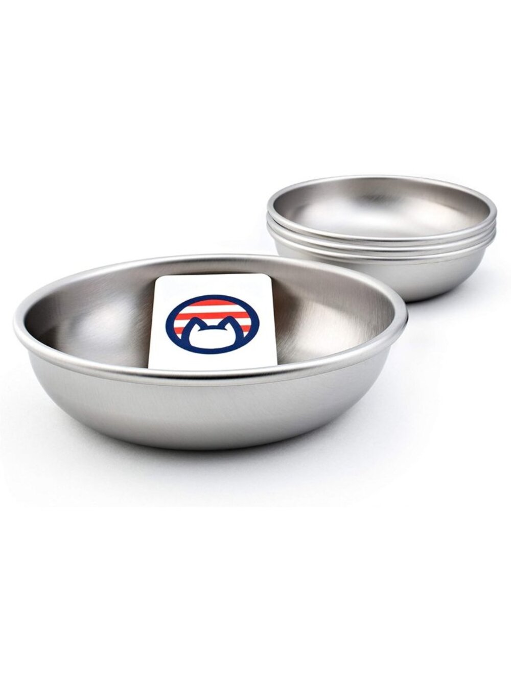 Stainless Steel Cat Bowls Set - Dishwasher Safe, Whisker Friendly, Human Grade